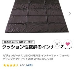 とても美品　キャンプ　防災　フォールディングテントマット　