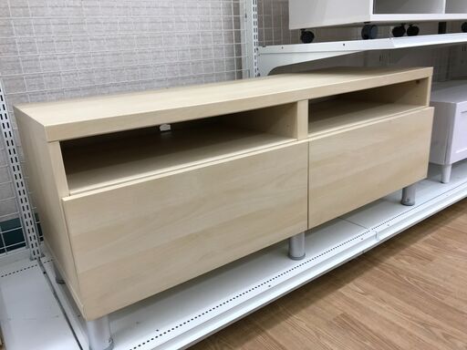 ☆ジモティー割あり☆KJ9939 IKEA テレビ台 H50×W120×D40 クリーニング 