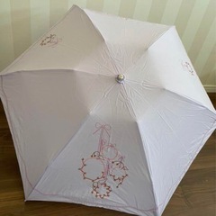 折り畳み傘 晴雨兼用 UV 鳥 リボンの画像