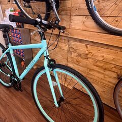 新品　お買い得クロスバイク　自転車　アウターリミッツ　サイズ450mm　チェレステカラーの画像