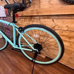 新品　お買い得クロスバイク　自転車　アウターリミッツ　サイズ450mm　チェレステカラーの画像