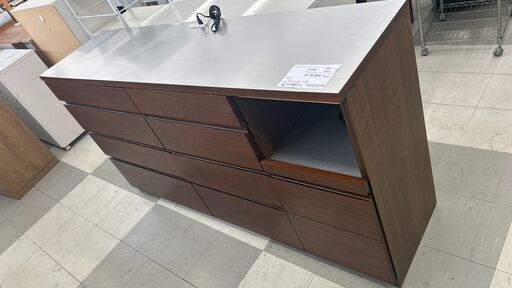 ★ジモティ割あり★  キッチンカウンター ブラウン H96×D48×W180 クリーニング済み TC3274