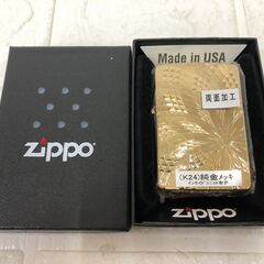 zippo（K24）純金メッキ ジッポーライター 2EG-2D-...