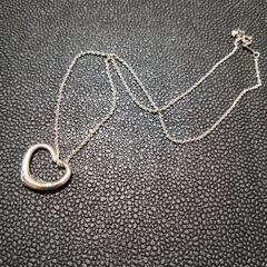 ティファニー TIFFANY&Co.　オープンハート（約20×18mm）トップ　シルバーネックレス【美品】の画像