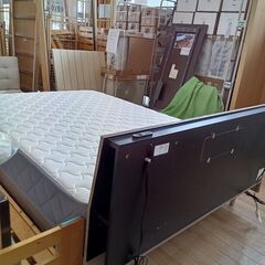 ★ジモティ割あり★  大川家具 三環ジャパン ダブルベッドセット フレーム新品参考価格42,800円 マットレス新品参考価格34,900円 H79×D208×W141 クリーニング済み TK5195の画像