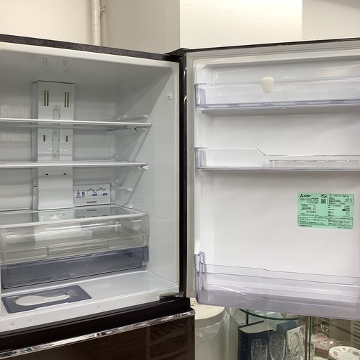 中古品】MITSUBISHI/三菱 330L冷蔵庫 MR-CX33ED-BR1 2019年製