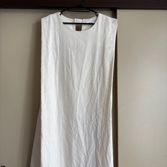 【値下げしました】リネン　ノースリーブワンピースの画像