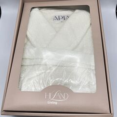i2197HI【未使用】APIA バスローブ Lサイズ ホワイト 白 TAKASHIMAYA HILAND Living タカシマヤ 保管品 箱付の画像