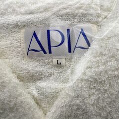 i2197HI【未使用】APIA バスローブ Lサイズ ホワイト 白 TAKASHIMAYA HILAND Living タカシマヤ 保管品 箱付の画像