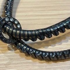 D7014【アンテプリマ】 ワイヤーバッグ フラワーモチーフ 黒の画像