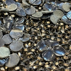 D7014【アンテプリマ】 ワイヤーバッグ フラワーモチーフ 黒の画像