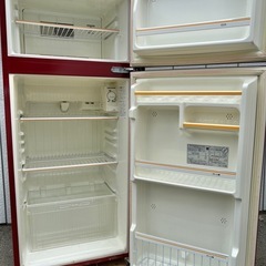 ■昭和レトロ 約40年前 動作品■ナショナル 2ドア冷蔵庫 1986年製 140L■松下電器産業 NR-B148W-T 単身向け 1人用冷蔵庫■アンティーク ビンテージ インテリアとしての画像