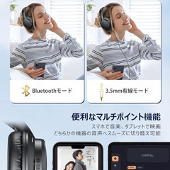 【値下げ】Bluetooth5.4 ヘッドホン 　ワンコイン価格！の画像