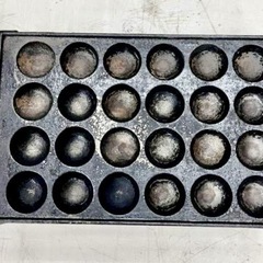 直接引き取り5%OFF　業務用 たこ焼き器 大玉24穴 都市ガス 幅370×奥行き240×高さ200mm プレートセット 屋台 店舗用品 中古 5112115の画像