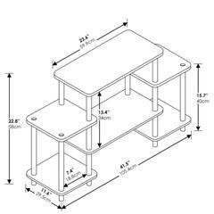 50t フリノ(Furinno) テレビ台 Turn-N-TubeカラーBK/GY y050901t の画像