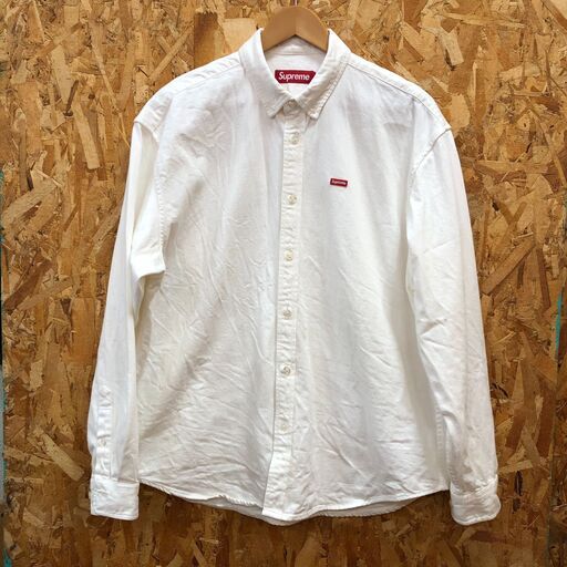 【ジャングルジャングル岸和田店】Supreme シャツジャケット メンズ Mサイズ ボックスロゴ ホワイト シュプリーム