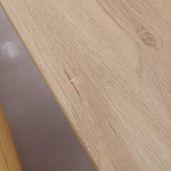 ★ジモティ割あり★  テーブル ベージュ W119.5×D74.5×H54.5～70.5 クリーニング済み TC8593の画像