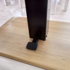 ★ジモティ割あり★  テーブル ベージュ W119.5×D74.5×H54.5～70.5 クリーニング済み TC8593の画像