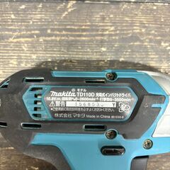 【中古】マキタ TD110D バッテリー×1 充電器付 の画像