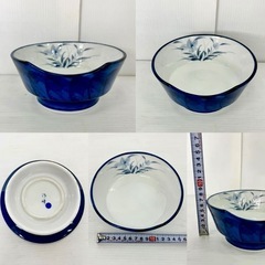 直接引き取り5%OFF　ブランド食器 まとめて合計7個セット 陶器 和食器 取り皿 深皿 染付 中鉢 一般家庭用品 店舗用品 厨房小物 中古 5011141の画像