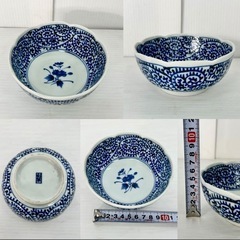 直接引き取り5%OFF　ブランド食器 まとめて合計7個セット 陶器 和食器 取り皿 深皿 染付 中鉢 一般家庭用品 店舗用品 厨房小物 中古 5011141の画像