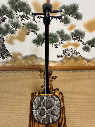 5月19日終了！沖縄三線！新品！貴重！知念大工型！本蛇皮！本張り！【一枚張り】④