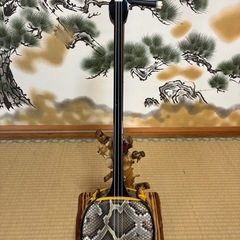 沖縄三線！新品！貴重！知念大工型！本蛇皮！本張り！【一枚張り】④