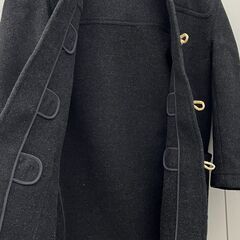 i2022HI HELLY HANSEN ダッフルコート メンズ Mサイズ ウール×ナイロン ダークグレー ヘリーハンセン 防寒着 フード付の画像