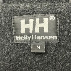 i2022HI HELLY HANSEN ダッフルコート メンズ Mサイズ ウール×ナイロン ダークグレー ヘリーハンセン 防寒着 フード付の画像