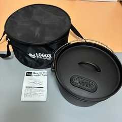 新品　ロゴス　ダッチオーブン&クワトロポッド　LOGOS キャンプ LOGOS ロゴス アイアンクワトロポッド 吊り鍋スタンド ダッチオーブン