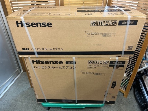 新品保管品！ハイセンス ルームエアコン HA-S22GE4-W 2024年モデル　おもに6畳用