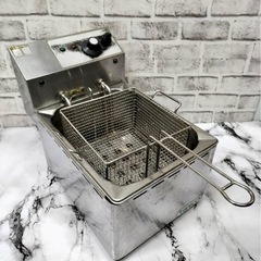 直接引き取り5%OFF　タニコー 電気フライヤー 100V50/60Hz 油量4〜8L 幅260×奥行き410×高さ320mm 卓上タイプ 業務用 厨房機器 飲食店 中古 412118の画像