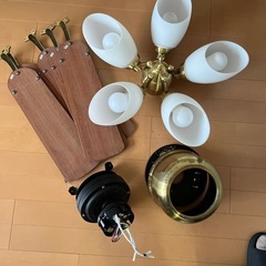 照明 シーリングファン付きの画像