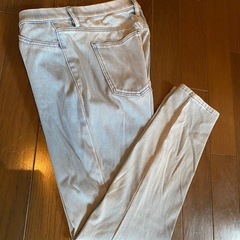 ☆UNIQLOデニムジーンズジーパンストレッチスキニージャージスウェットパンツS テーパードスリムジーパンボトムスインディゴ部屋着レギンスの画像
