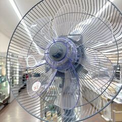 ヤマゼン/山善 リビング扇風機 YKLX-SD302 2023年製 ブルーグレー DCモーター搭載 (省エネタイプ) 自動首振り機能あり 30cm 7枚 リモコン付き 動作確認済みの画像