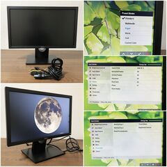 DELL 18.5インチワイド液晶モニターE1916Hf　ノングレア(非光沢)　デルWLEDバックライト　接続端子VGA・DisplayPort　ACコード付き　清掃/動作確認済みの画像