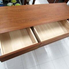 サイドボード 幅150×奥行４５×高さ70.5cm ブラウン系 リビングボード キャビネット チェスト 収納棚 収納家具 苫小牧西店の画像