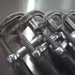 使用感あり F型クランプ(L型クランプ) 200×80mm 4個セット 固定具 クランプ バイス DIY 工具 大工道具 札幌市東区 新道東店の画像