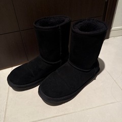 黒　ムートンブーツ