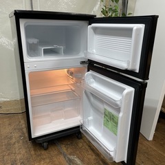 R340 ☀️ アイリスオーヤマ 2ドア冷蔵庫（90L / 右開き）20年製 IRSD-9B ⭐動作確認済⭐クリーニング済の画像