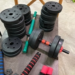 STEADY 懸垂バー&連結ダンベルセット　筋トレ2セット　 バーベル 筋トレ トレーニング セットの画像