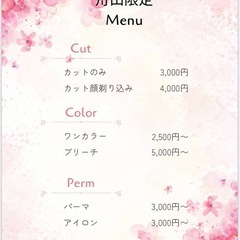 カットモデル募集💈