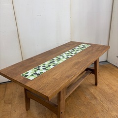 値下げしました!!N975★大川家具★タイルセンターテーブル★テーブル★幅900ｍｍの画像