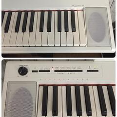 【美品】YAMAHA 電子ピアノ　piaggero NP-12 ホワイト 61鍵 X型スタンド付きの画像