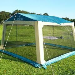 美品 キャプテンスタッグ 大型メッシュタープ 6人用 キャンプ ...
