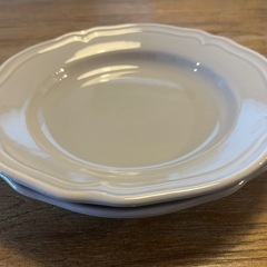 イケアIKEAグレーのプレート2枚パスタ皿カレー皿