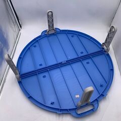 【現状品】SHINWA/シンワ テーブル 青 机 組み立て 簡易テーブル 持ち運び自由 1点の画像