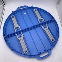 【現状品】SHINWA/シンワ テーブル 青 机 組み立て 簡易テーブル 持ち運び自由 1点の画像