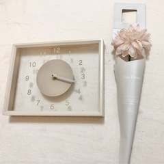 掛け時計 飾りフラワー インテリア