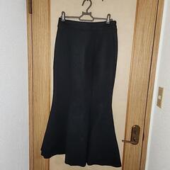 ロングマーメイドスカート(黒)(冬物)